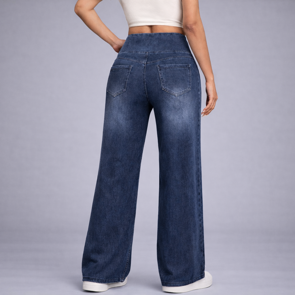 Elena |  Jean Rectos de Cintura Alta con Control de Abdomen