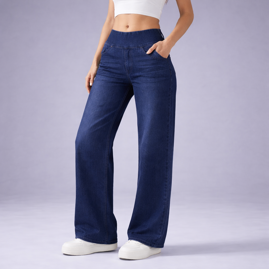 Elena |  Jean Rectos de Cintura Alta con Control de Abdomen