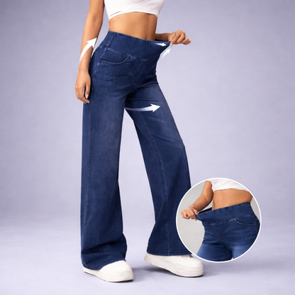 Elena |  Jean Rectos de Cintura Alta con Control de Abdomen