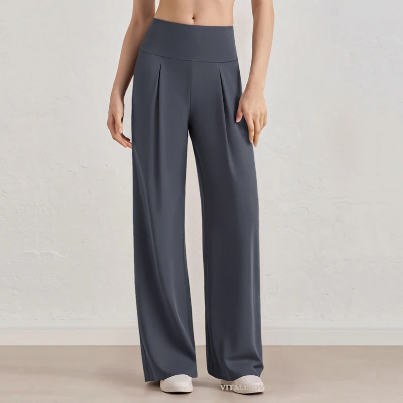 Sofia | Pantalón Wide Leg de Cintura Alta con Caída Fluida