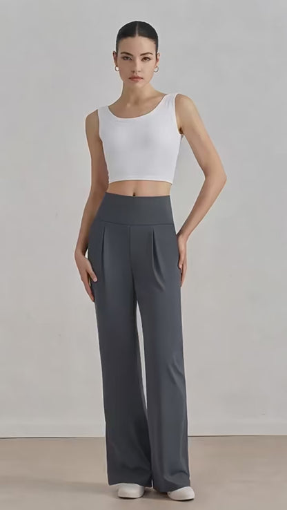 Sofia | Pantalón Wide Leg de Cintura Alta con Caída Fluida